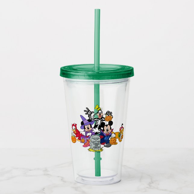 Mickey Halloween Fun with Friends Acrylic Tumbler (Front)