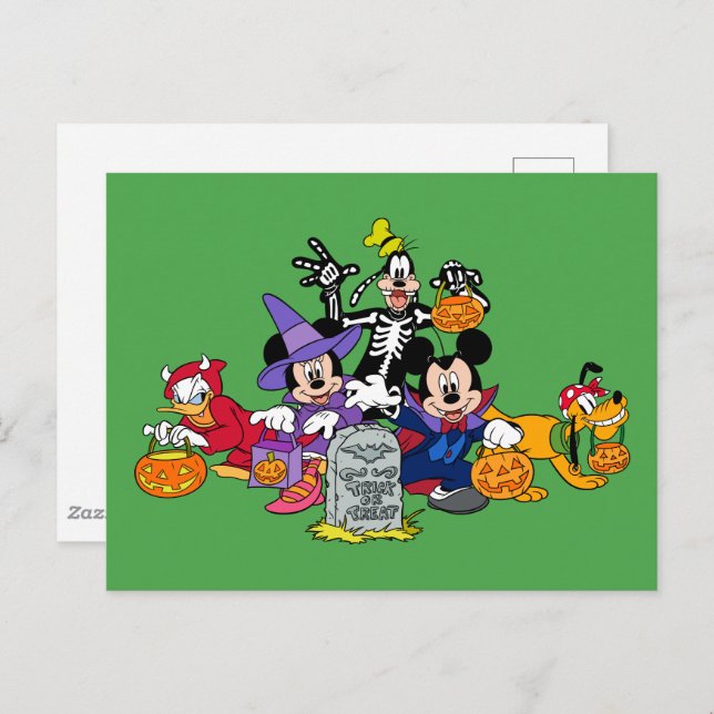 Mickey Halloween Fun with Friends Postcard (Front/Back)
