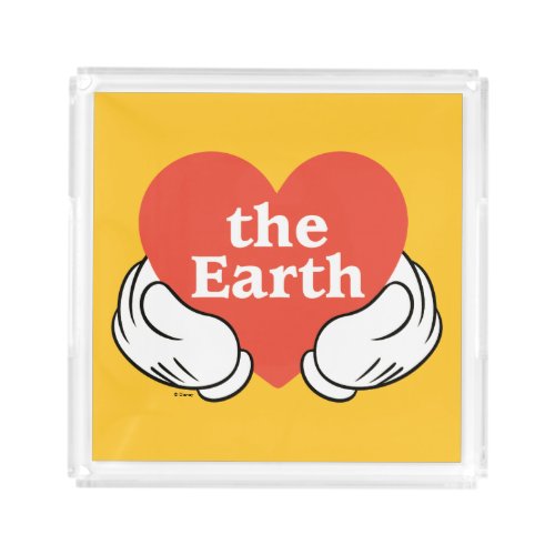 Mickey Hands  Love the Earth Acrylic Tray