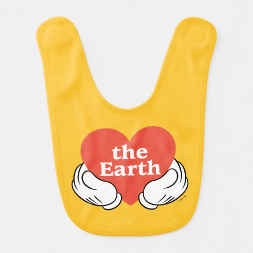 Mickey Hands  Love the Earth Baby Bib