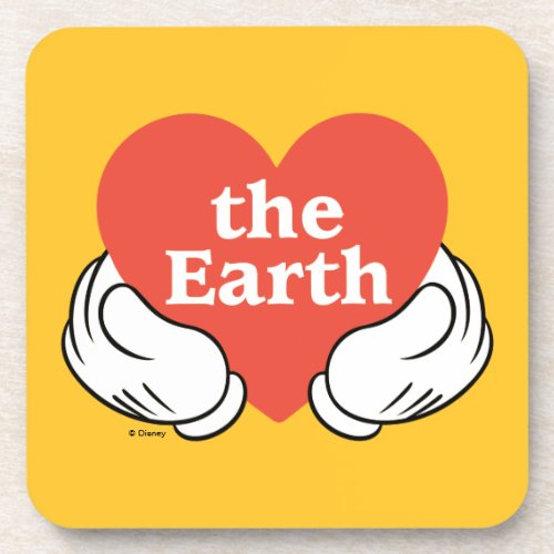 Mickey Hands  Love the Earth Beverage Coaster