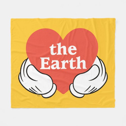 Mickey Hands  Love the Earth Fleece Blanket