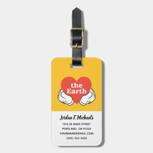 Mickey Hands  Love the Earth Luggage Tag