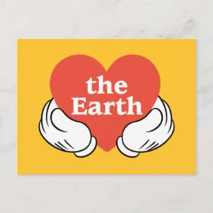 Mickey Hands   Love the Earth Postcard