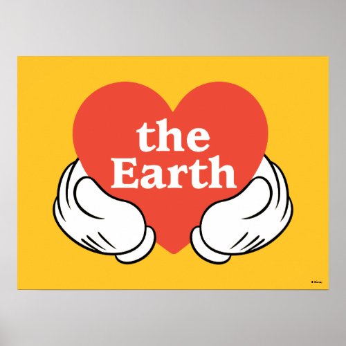 Mickey Hands  Love the Earth Poster