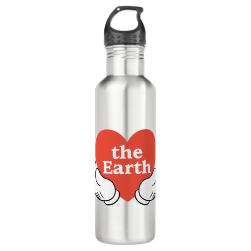 Mickey Hands  Love the Earth Stainless Steel Water Bottle