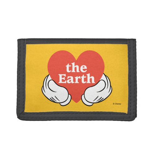 Mickey Hands  Love the Earth Trifold Wallet