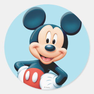 Mickey   Hands on Hips Classic Round Sticker