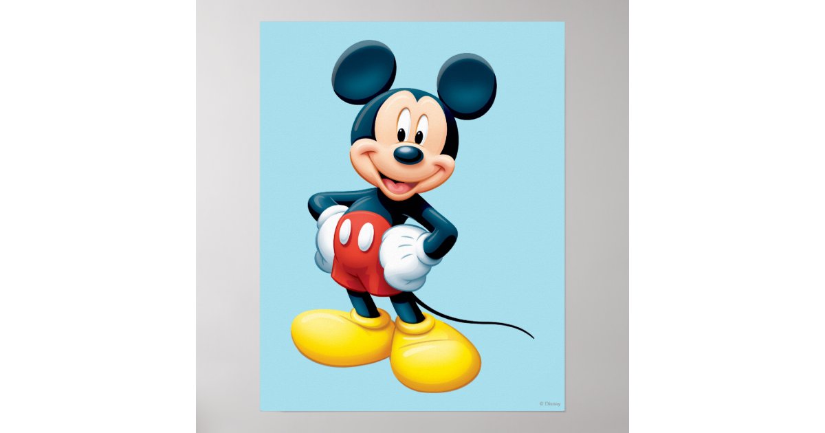 Mickey Hands On Hips Poster Zazzle 