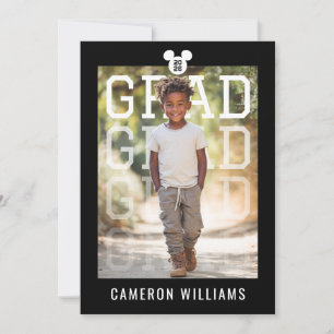 Mickey Head PhotoPop Graduation Invitation