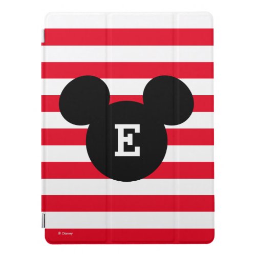 Mickey Head Silhouette Striped Pattern  Monogram iPad Pro Cover