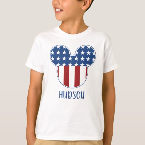 Mickey Icon  Custom Independence Day T_Shirt