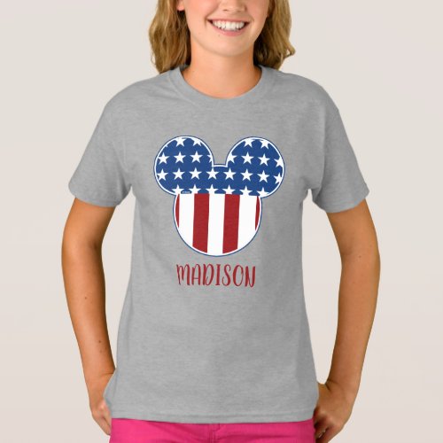 Mickey Icon  Custom Independence Day T_Shirt
