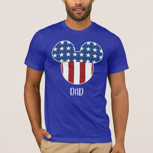 Mickey Icon  Dad Custom Independence Day T_Shirt