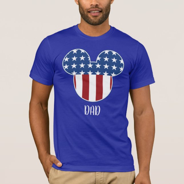 Mickey Icon | Dad Custom Independence Day T-Shirt (Front)