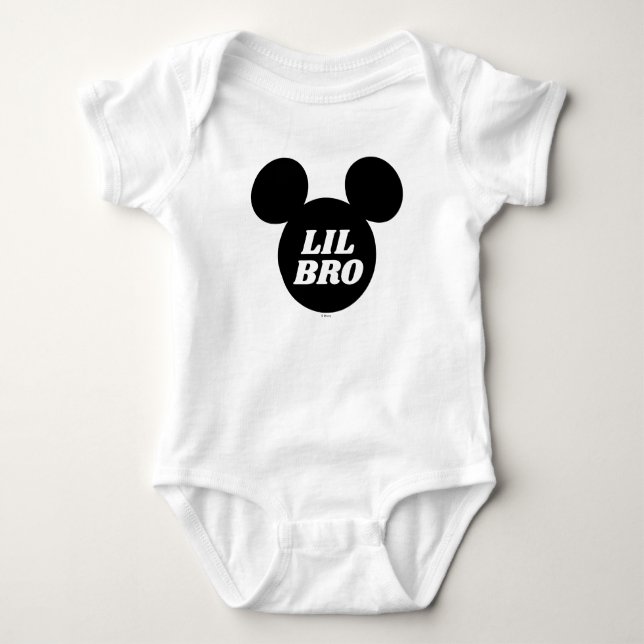 Mickey Icon | Lil Bro, Little Brother Baby Bodysuit (Front)