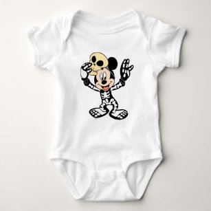 Mickey in Halloween Skeleton Costume Baby Bodysuit