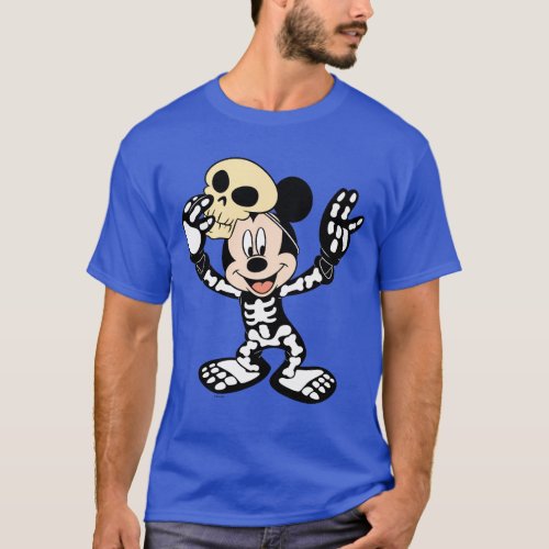 Mickey in Halloween Skeleton Costume T_Shirt