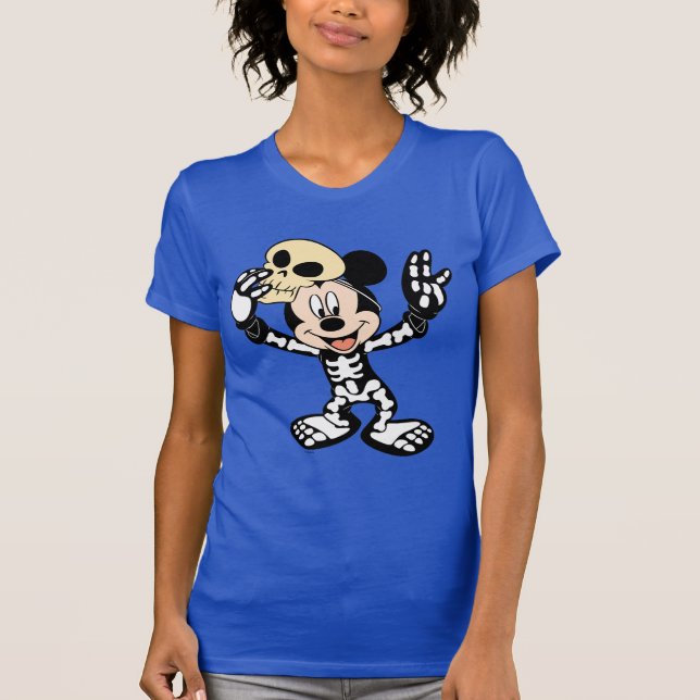 Mickey in Halloween Skeleton Costume T-Shirt (Front)