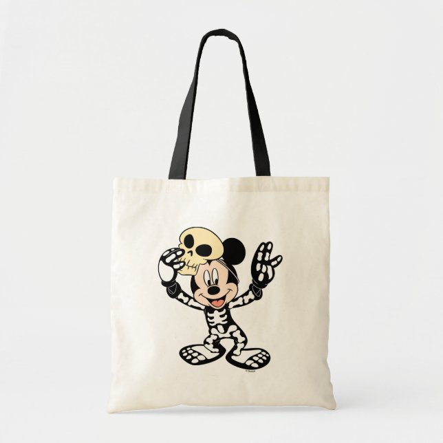 Mickey in Halloween Skeleton Costume Tote Bag (Front)