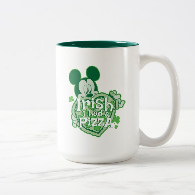 Mickey | Irish I had a Pizza Two-Tone Coffee Mug (Right)