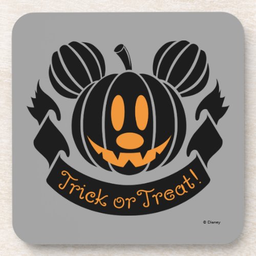 Mickey Jack_o_Lantern  Trick or Treat Beverage Coaster