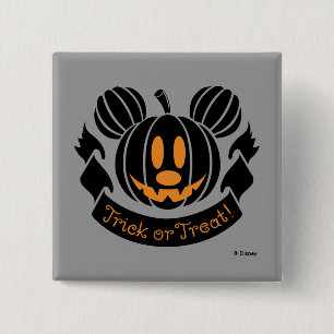 Mickey Jack-o'-Lantern   Trick or Treat Button