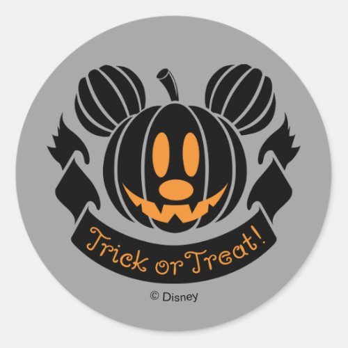 Mickey Jack_o_Lantern  Trick or Treat Classic Round Sticker