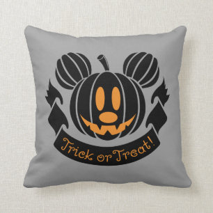 Mickey Jack-o'-Lantern   Trick or Treat Throw Pillow