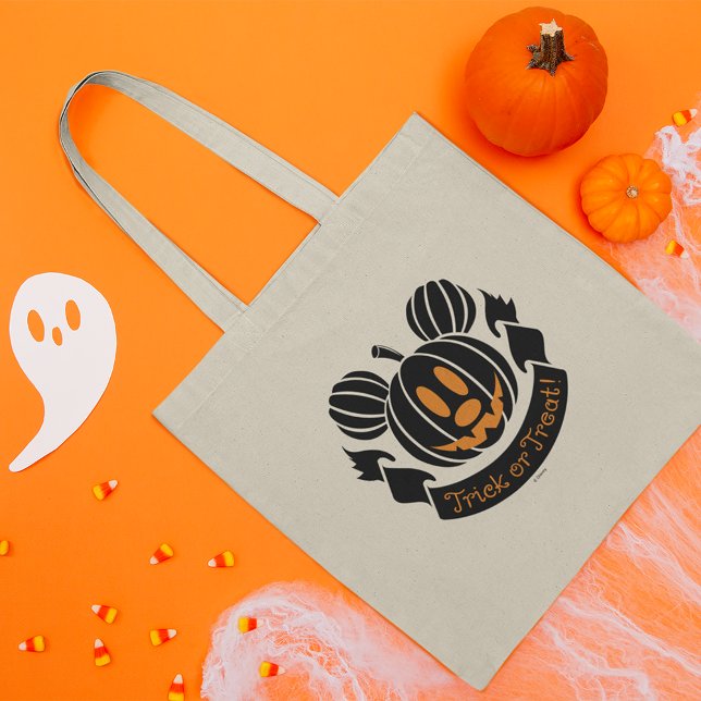 Mickey Jack-o'-Lantern | Trick or Treat Tote Bag (Tote bag on table)