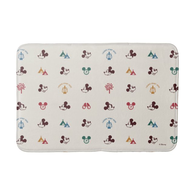Mickey | Laughs Start Here Pattern Bath Mat (Front)