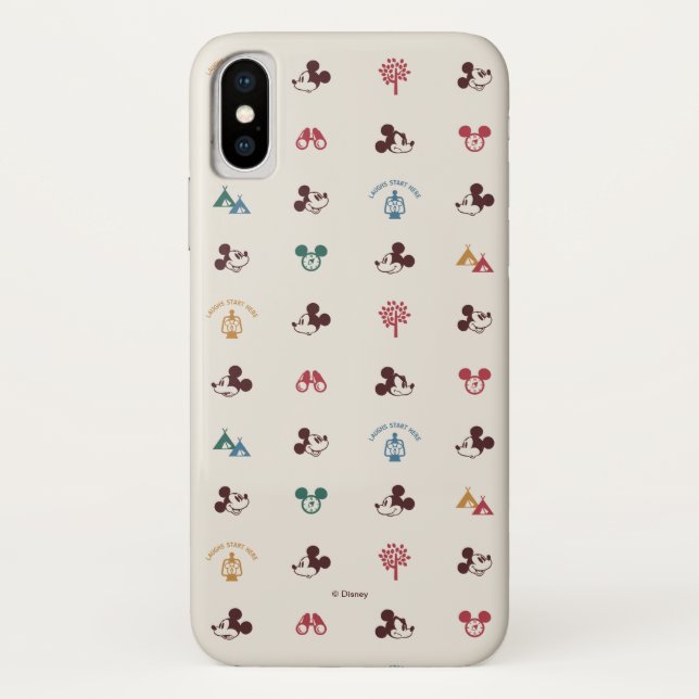 Mickey | Laughs Start Here Pattern Case-Mate iPhone Case (Back)