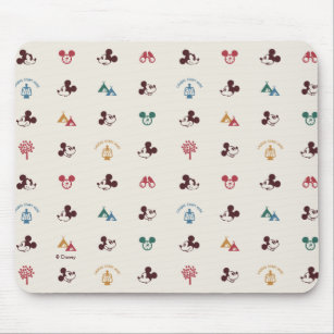 Mickey   Laughs Start Here Pattern Mouse Pad