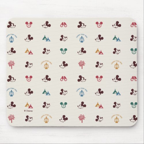 Mickey  Laughs Start Here Pattern Mouse Pad
