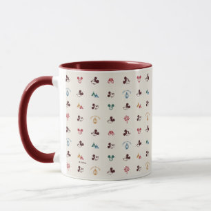Mickey Laughs Start Here Pattern Mug