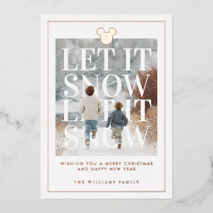 Mickey Let It Snow Holiday Photo
