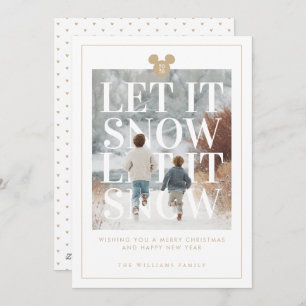 Mickey Let It Snow Holiday Photo