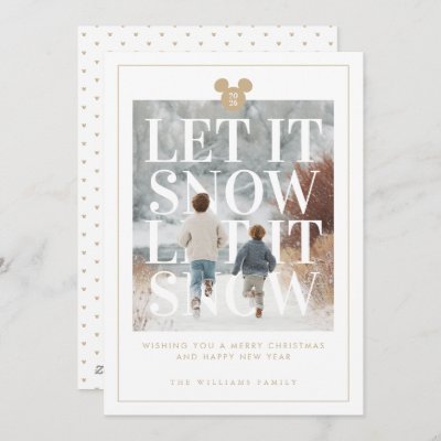 Mickey Let It Snow Holiday Photo