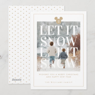 Mickey Let It Snow Holiday Photo Card