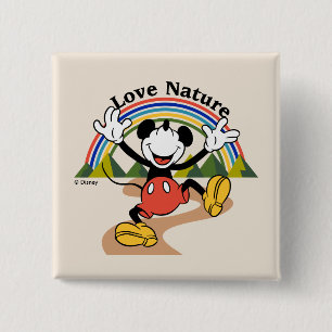 Mickey   Love Nature Button