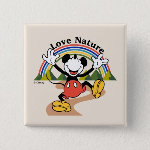 Mickey  Love Nature Button