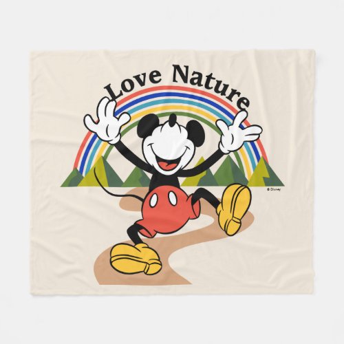 Mickey  Love Nature Fleece Blanket