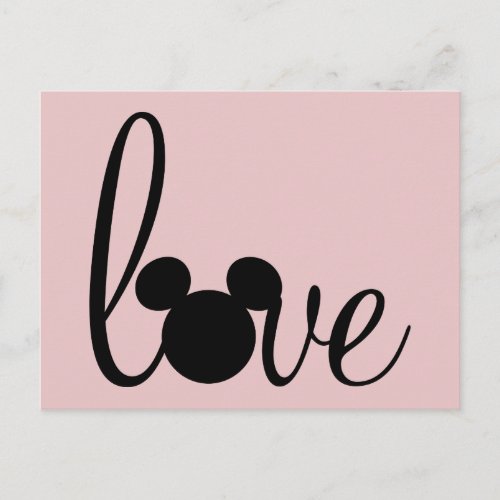 Mickey Love Script Postcard