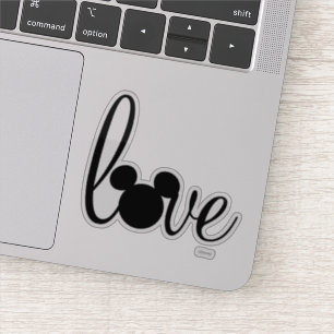 Mickey Love Script Sticker
