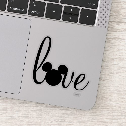 Mickey Love Script Sticker