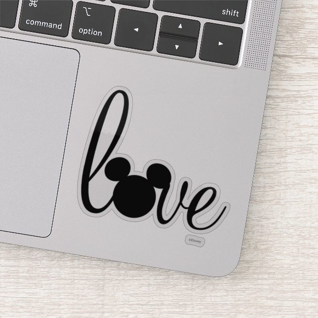 Mickey Love Script Sticker (Detail)