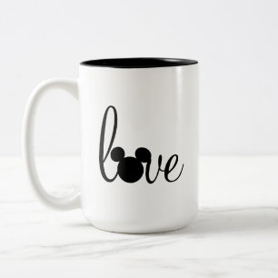 Mickey Love Script Two-Tone Coffee Mug