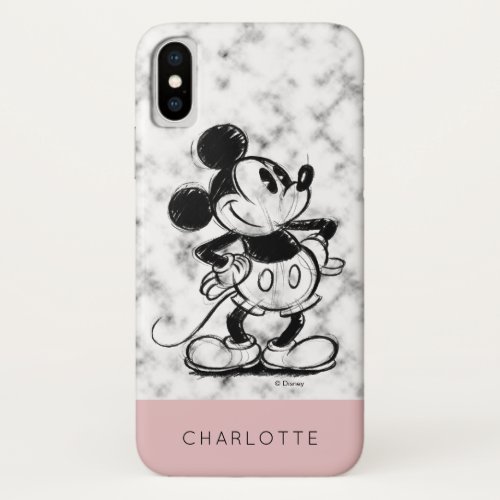 Mickey  Marble _ Add Your Name iPhone XS Case
