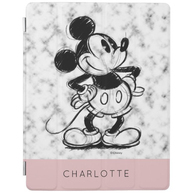 Mickey | Marble - Add Your Name iPad Smart Cover (Front)