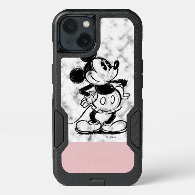 Mickey | Marble Otterbox iPhone Case (Back)